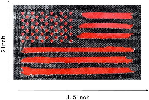 2x3.5 Reflective Special Alternative US USA American Flag Tactical Patches Hook-Fastener Backing (1 Left + 1 Right (Black-Yellow) in Saudi Arabia