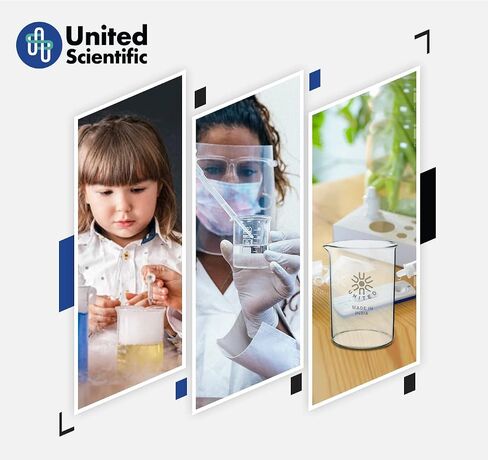 United Scientific™ BG1000-10000 Borosilicate Laboratory Grade Glass Beakers| Griffin Style Low Form Beaker | Graduated with Spout | Designed for Laboratories & Chemistry Classrooms| 10000mL Capacity in Saudi Arabia