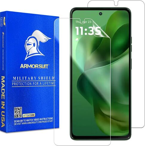 ArmorSuit 2+2 Pack Screen Protector for Motorola Razr+/Plus 2024 Case Friendly MilitaryShield HD Clear Film - Made in USA in Saudi Arabia