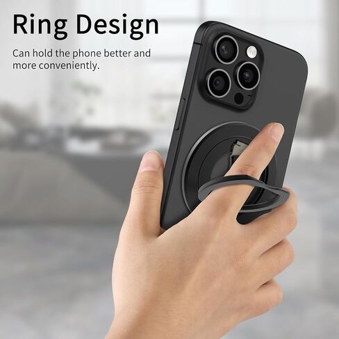 CCSmall for Magsafe Magnetic Phone Ring Holder, Detachable Adjustable Finger Ring Grip and Stand for iPhone 16/15/14/13/12 NHJ Silver Gray in Saudi Arabia