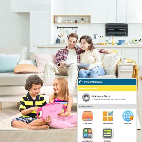 okulaku Kids Tablet 7 inch Tablet for Kids 3-7 Toddler Tablet with Case WiFi, Kid Learning Tablet 32GB Installed with Educational Games 64GB Expanded Child Tablet Parent Control Tablet for Boys Girls in Saudi Arabia