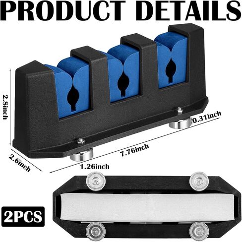 2 Pcs Magnetic Fishing Rod Holder for Car Fishing Pole Rack Vertical Rod Storage Holders for Truck Bed Boat Wall Garage Door(7.76 Inch,Gray) in Saudi Arabia