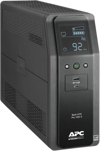 APC UPS 1000VA Sine Wave UPS Battery Backup & Surge Protector, Backup Battery Power Supply with AVR, (2) USB Charger Ports, BR1000MSR (Renewed) in Saudi Arabia