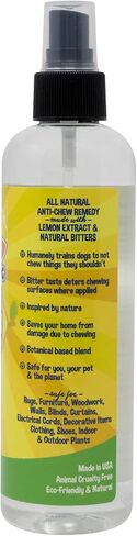 Bodhi Dog Bitter Lemon Spray - Anti-Chew Spray for Dogs, Cats, Puppies, & Kittens- Training Aid for Chewing - Safe & Non Toxic - Ideal for Pet Behavioral Training - Made in USA (8 Fl Oz) in Kuwait