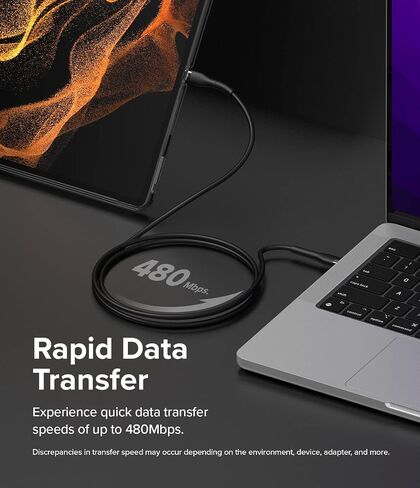 Ringke USB إلى كابل الباستيل البرق (3.9 قدم) ، و USB من النوع A إلى Lightning Charging Charger Carp Carplay Cablenable مع iPhone و iPad و AirPods - Purple in Kuwait