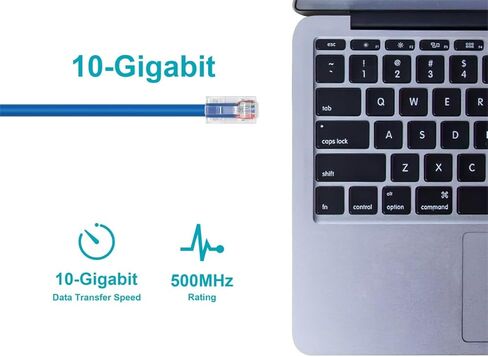 كابل تصحيح Monoprice Cat6A - 50 قدم - أسود | 26AWG، 10G، موصل نحاسي مكشوف، موصل نحاسي مطلي بالذهب، RJ45، كابل إيثرنت بدون تشغيل in Saudi Arabia
