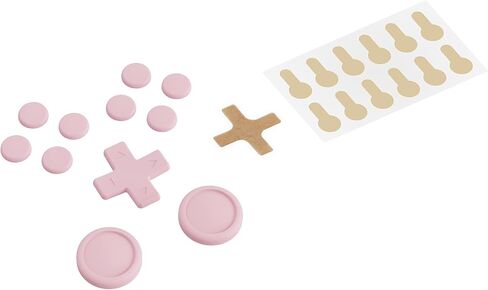 PlayVital Silicone Button Covers and Thumb Grip Set for Nintendo Switch/OLED Joycon/Switch Lite, ABXY Directional Key Button Caps for Nintendo Switch/OLED/Lite with Switch Lite D-Pad Button Cap, Pink in Saudi Arabia