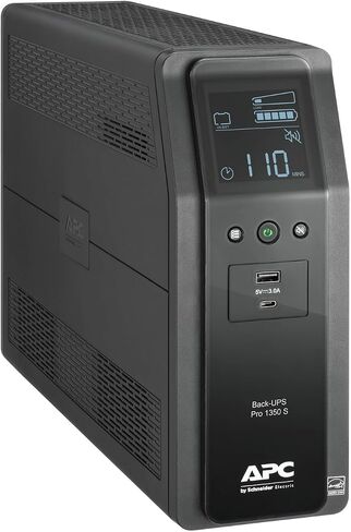 APC UPS 1000VA Sine Wave UPS Battery Backup & Surge Protector, Backup Battery Power Supply with AVR, (2) USB Charger Ports, BR1000MSR (Renewed) in Saudi Arabia