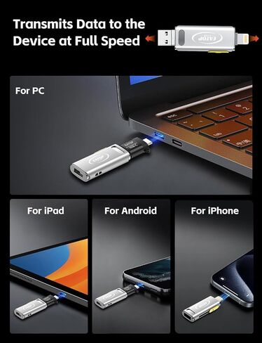 512GB Flash Drive Intended for iPhone iPad, Phone Memory Stick Storage for Photos and Videos Backup, Compatible with iPhone iPad Android PC, Plug and Play, No Application Required (Silver) in Saudi Arabia