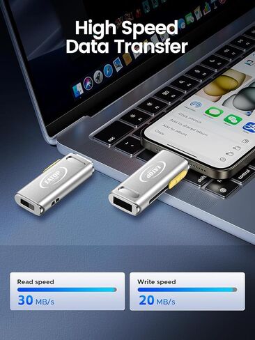512GB Flash Drive Intended for iPhone iPad, Phone Memory Stick Storage for Photos and Videos Backup, Compatible with iPhone iPad Android PC, Plug and Play, No Application Required (Silver) in Saudi Arabia