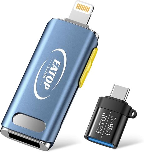 512GB Flash Drive Intended for iPhone iPad, Phone Memory Stick Storage for Photos and Videos Backup, Compatible with iPhone iPad Android PC, Plug and Play, No Application Required (Silver) in Saudi Arabia