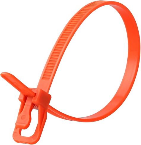 RETYZ 10-Inch Black Reusable Releasable Cable Ties – 20 Pack, 50 lb Strength, Patented Quick-Release, Tool-Free Design for Home, Office, and Light Industrial Use in Saudi Arabia