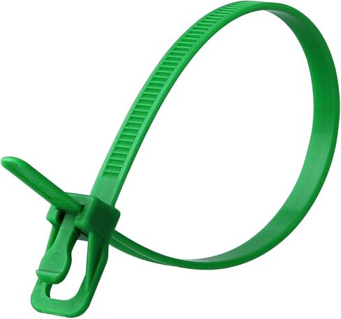 RETYZ 10-Inch Black Reusable Releasable Cable Ties – 20 Pack, 50 lb Strength, Patented Quick-Release, Tool-Free Design for Home, Office, and Light Industrial Use in Saudi Arabia