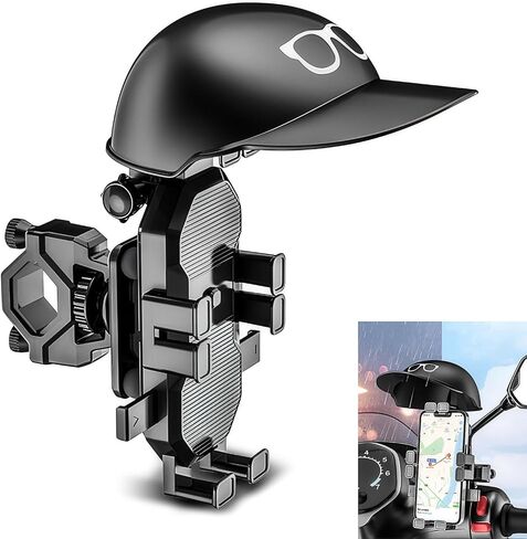 1 PC Motorcycle Handlebar Phone Holder, Bicycle Rotatable Phone Holder, Car Phone Holder Decoration, Universal for Most Cars (Black) in Saudi Arabia