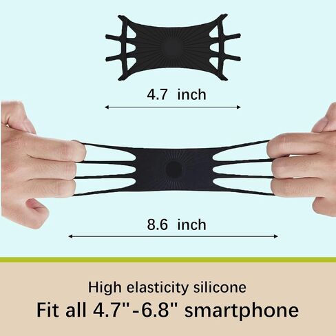Bike Phone Mount, Motorcycle Handlebar, 360° Rotation Silicone Bicycle Phone Holder, Cell Phone Clamp, Scooter Phone Clip for iPhone and More 4.7" to 6.8" Smartphones (BLACK1) in Saudi Arabia