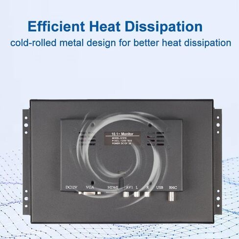 10.1 بوصة شاشة صناعية عالية السطوع 1000 NIT Sunlight دعم قابلة للقراءة HDMI/VGA/USB/BNC ، مكبرات صوت مدمجة مع مكبرات الصوت LCD عرض 1280 × 800 (بدون لمسة ، 10.1 بوصة) in Kuwait