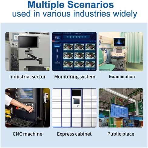 10.1 بوصة شاشة صناعية عالية السطوع 1000 NIT Sunlight دعم قابلة للقراءة HDMI/VGA/USB/BNC ، مكبرات صوت مدمجة مع مكبرات الصوت LCD عرض 1280 × 800 (بدون لمسة ، 10.1 بوصة) in Kuwait