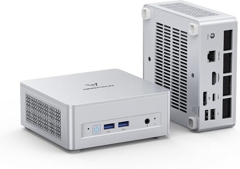MINISFORUM UM870 Slim Mini PC,AMD Ryzen 7 8745H Processor Mini Computer(8C/16T, Up to 5.0GHz), 32GB DDR5 RAM & 1TB PCIe 4.0 SSD, Support 8K@60Hz HDMI 2.1/USB4 Output, WIFI6E/BT5.3/Auto Power On in Kuwait