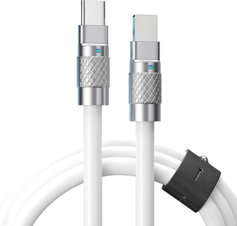 Statik tsumocharge USB Type C إلى USB Type C Cable 6ft ، 2M 100W الشحن السريع ، كابل السيليكون السائل ، نقل بيانات الدعم in Kuwait