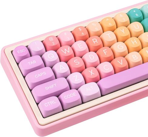 PBT Keycaps 126 Keys MOA Keycaps Black Purple Custom Keyboard Keycaps Set 5 Side Dye Sublimation Keycaps for Cherry Gateron MX Switches Keyboards in Saudi Arabia