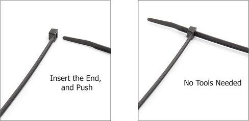 THE CIMPLE CO 11 inch Grey Nylon Zip Ties (Wire, Cable Ties) - Strong - Indoor and Outdoor Rated - No Tools Needed, 100 Pack in Saudi Arabia