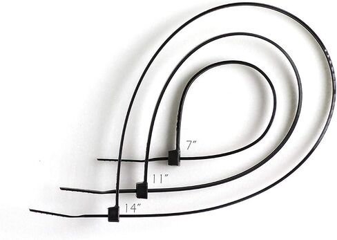 THE CIMPLE CO 11 inch Grey Nylon Zip Ties (Wire, Cable Ties) - Strong - Indoor and Outdoor Rated - No Tools Needed, 100 Pack in Saudi Arabia