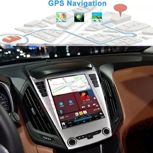 Car Radio for Chevrolet Equinox Explorer 2010-2017 Carplay Auto Android 12.0 Car Stereo GPS Navigation Tesla Style with DSP in Dash Headunit Multimedia Player Audio (High Version-with Lock) in Saudi Arabia