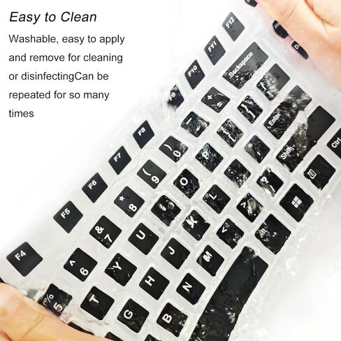Keyboard Cover Skin Protector for Logitech MK120 K120, Ergonomic Wireless Keyboard, USLayout, Water and Dust Resistant Keyboard Skin, Easy to Clean (Mint Green) in Saudi Arabia