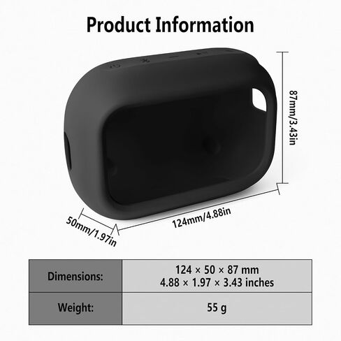Geiomoo Soft Silicone Case for Anker Soundcore Select 4 Go Speaker, Protective Portable Scratch Shock Resistant Cover (Black) in Kuwait