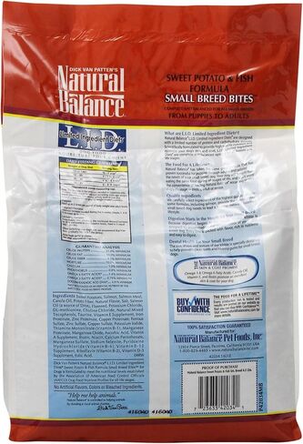 Natural Balance Limited Ingredient Small Breed Adult Grain-Free Dry Dog Food, Salmon & Sweet Potato Recipe, 4 Pound (Pack of 1) in Kuwait