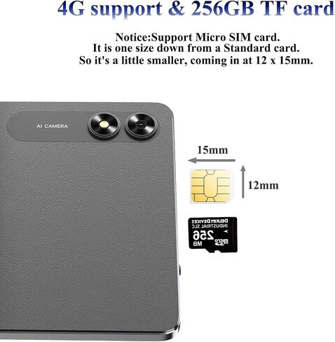Umidigi G3 Tab Android 13 Tablet 2024 مع فتحة بطاقة SIM ، 3 جيجا بايت+32 جيجا بايت 256 جيجابايت ، و 2.4/5 جيجا هرتز ، واي فاي ، 10.1 بوصة لوحي مع 4 * A53-cortex من 2.0 جيجا هرتز ، 6000 مللي أمبير ، BT ، 1280 * 800. in Kuwait