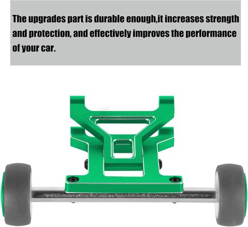RC Wheelie Bar Upgrades Part for 1/8 Typhon 3S BLX,1/10 Kraton Granite Gorgon Vorteks 3S BLX Mega 550, Aluminium Stand Up Hops Up,Green in Saudi Arabia
