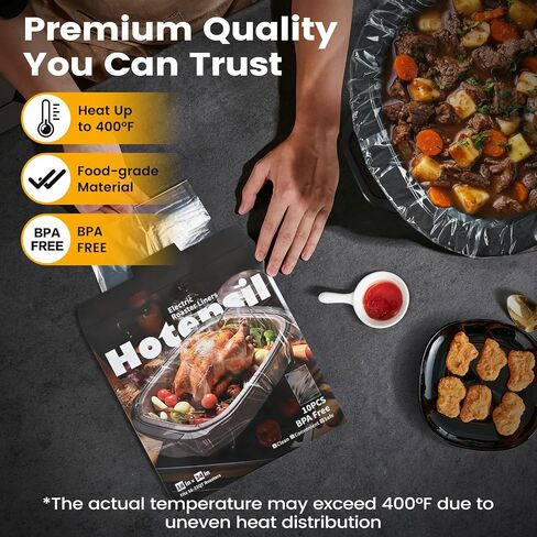 Electric Roaster Liners & Slow Cooker Liners, 4 Count 34 x 18 Inch Universal Fit for 16-22 Quart Roasters, Mess-Free Cooking, Disposable Oven Liners for Easy Cleanup, Cooking Bag in Saudi Arabia