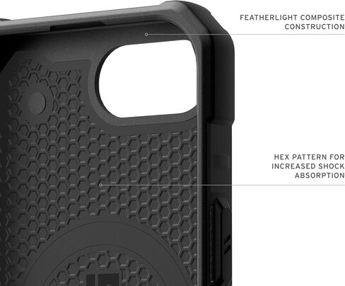 URBAN ARMOR GEAR UAG Designed for iPhone 16e Case Monarch Pro - Compatible with MagSafe Premium Carbon Fiber Inlay Rugged Military Grade Drop Proof Protective Cover, Titanium in Kuwait