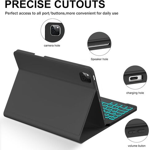حالة لوحة المفاتيح Kvago لـ iPad Pro 11 Inch (4th ، الجيل الثالث) ومنتجات السلسلة الجوية (Air 6th ، 5 ، الجيل الرابع) ، Coral Pink in Kuwait