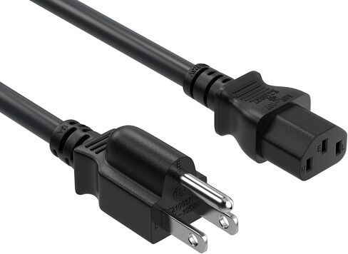 Cableleader 10ft 16 AWG Universal Power Cord IEC320 C13 إلى NEMA 5-15p ، سلك الطاقة التمديد ، متوافق مع أجهزة الكمبيوتر ، الشاشات ، الطابعات وأجهزة التلفزيون ، حزمة 1 in Kuwait