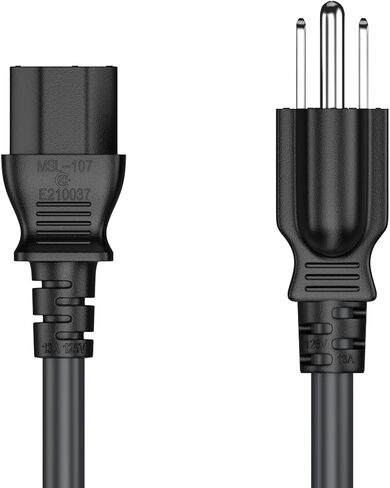 Cableleader 10ft 16 AWG Universal Power Cord IEC320 C13 إلى NEMA 5-15p ، سلك الطاقة التمديد ، متوافق مع أجهزة الكمبيوتر ، الشاشات ، الطابعات وأجهزة التلفزيون ، حزمة 1 in Kuwait