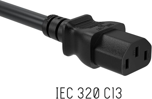 Cableleader 10ft 16 AWG Universal Power Cord IEC320 C13 إلى NEMA 5-15p ، سلك الطاقة التمديد ، متوافق مع أجهزة الكمبيوتر ، الشاشات ، الطابعات وأجهزة التلفزيون ، حزمة 1 in Kuwait