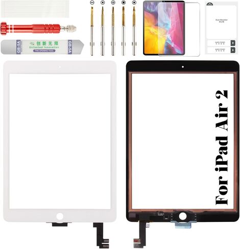 for iPad Air 2 Screen Repair Kit for iPad Air 2 Digitizer Replacement A1566 for iPad Air 2 Touch Screen Replacement A1567 Without Home Button Black (Without LCD) in Kuwait