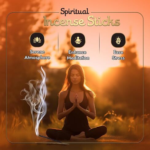 Ritual - Cocoa Incense Sticks, Centering and Calming Aroma, 6 Sticks, 9 Inches Each, Organic Incense with Aromatic Concentrated Oil, Charcoal, Natural Binder & Salt - 1 Hour Burn Time in Kuwait