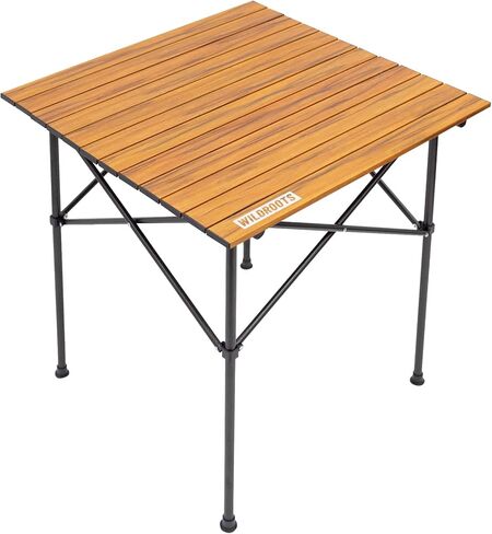 WILDROOTS Folding Camping Wood Grain Brown Table with Carry Bag, Lightweight Aluminum Table for Outdoor, Camping, Picnic, Cooking, Backyards, BBQ (XL) in Saudi Arabia