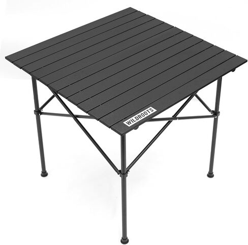 WILDROOTS Folding Camping Wood Grain Brown Table with Carry Bag, Lightweight Aluminum Table for Outdoor, Camping, Picnic, Cooking, Backyards, BBQ (XL) in Saudi Arabia
