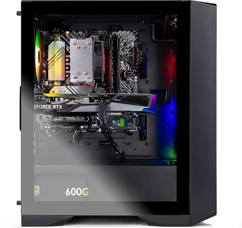 Skytech Shadow Gaming PC Desktop, Ryzen 7 7700 3.8 GHz (5.3GHz Turbo Boost), NVIDIA RTX 4060 8GB GDDR6, 1TB SSD, 16GB DDR5 RAM 5200, 650W Gold PSU, Wi-Fi, Win 11 Home in Saudi Arabia
