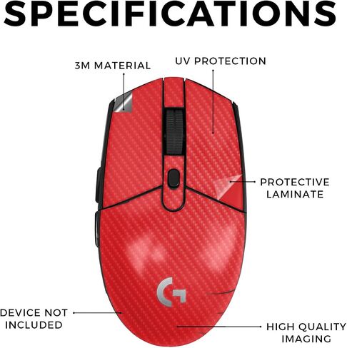 Glossy Glitter Mouse Skin Compatible with Logitech G305 Lightspeed - Cotton Candy - Premium 3M Vinyl Protective Wrap Decal Cover - Easy to Apply | Crafted in The USA by MightySkins in Saudi Arabia