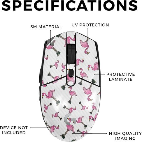 Mouse Skin Compatible with Logitech G305 Lightspeed - Cool Flamingo - Premium 3M Vinyl Protective Wrap Decal Cover - Easy to Apply | Crafted in The USA by MightySkins in Saudi Arabia