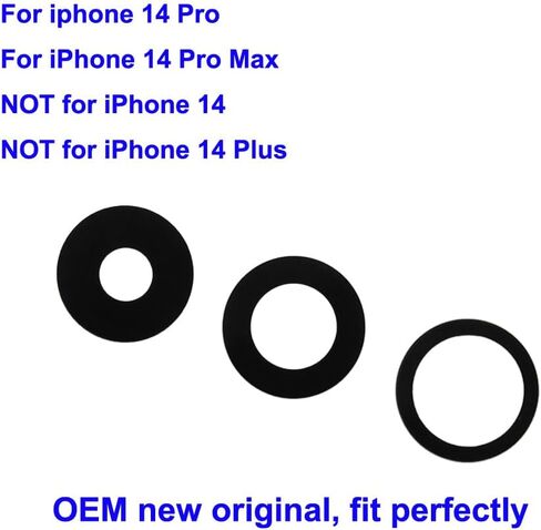 3pcs OEM Oem Camera Class Lens استبدال لـ iPhone 14 Pro و iPhone 14 Pro Max مع تثبيت لاصق مسبقًا باستخدام أدوات الإصلاح ودليل التثبيت in Kuwait