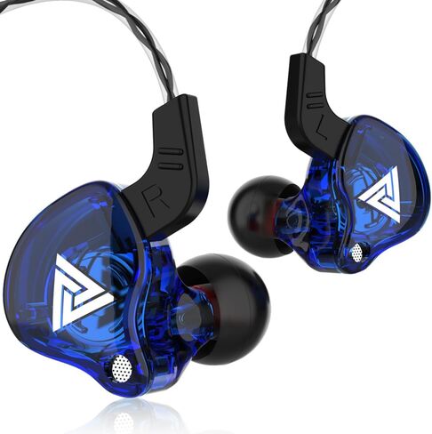 Qkz ak6 Gaming Earbuds with mic,Universal 3.5mm HiFi Sport Headphones in Ear Earphone for Running with Microphone Headset Music Earbuds (with mic, Black) in Saudi Arabia