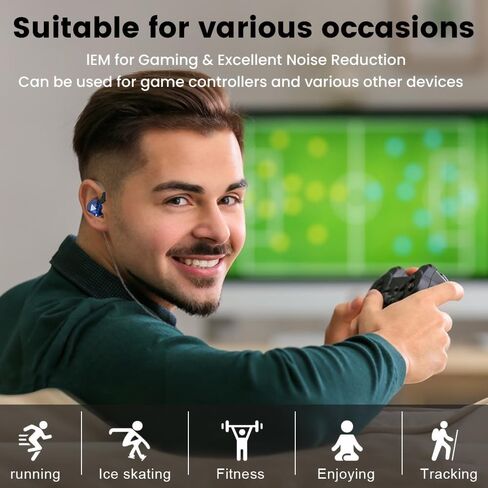 Qkz ak6 Gaming Earbuds with mic,Universal 3.5mm HiFi Sport Headphones in Ear Earphone for Running with Microphone Headset Music Earbuds (with mic, Black) in Saudi Arabia