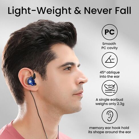 Qkz ak6 Gaming Earbuds with mic,Universal 3.5mm HiFi Sport Headphones in Ear Earphone for Running with Microphone Headset Music Earbuds (with mic, Black) in Saudi Arabia