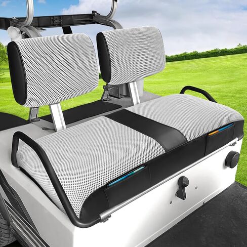 غطاء مقعد أمامي لعربة الجولف من أجل وسادة مقعد عادية من Yamaha G22 OEM، قماش شبكي من البوليستر مريح ومسامي ومظهر مزيج من الجلد in Kuwait